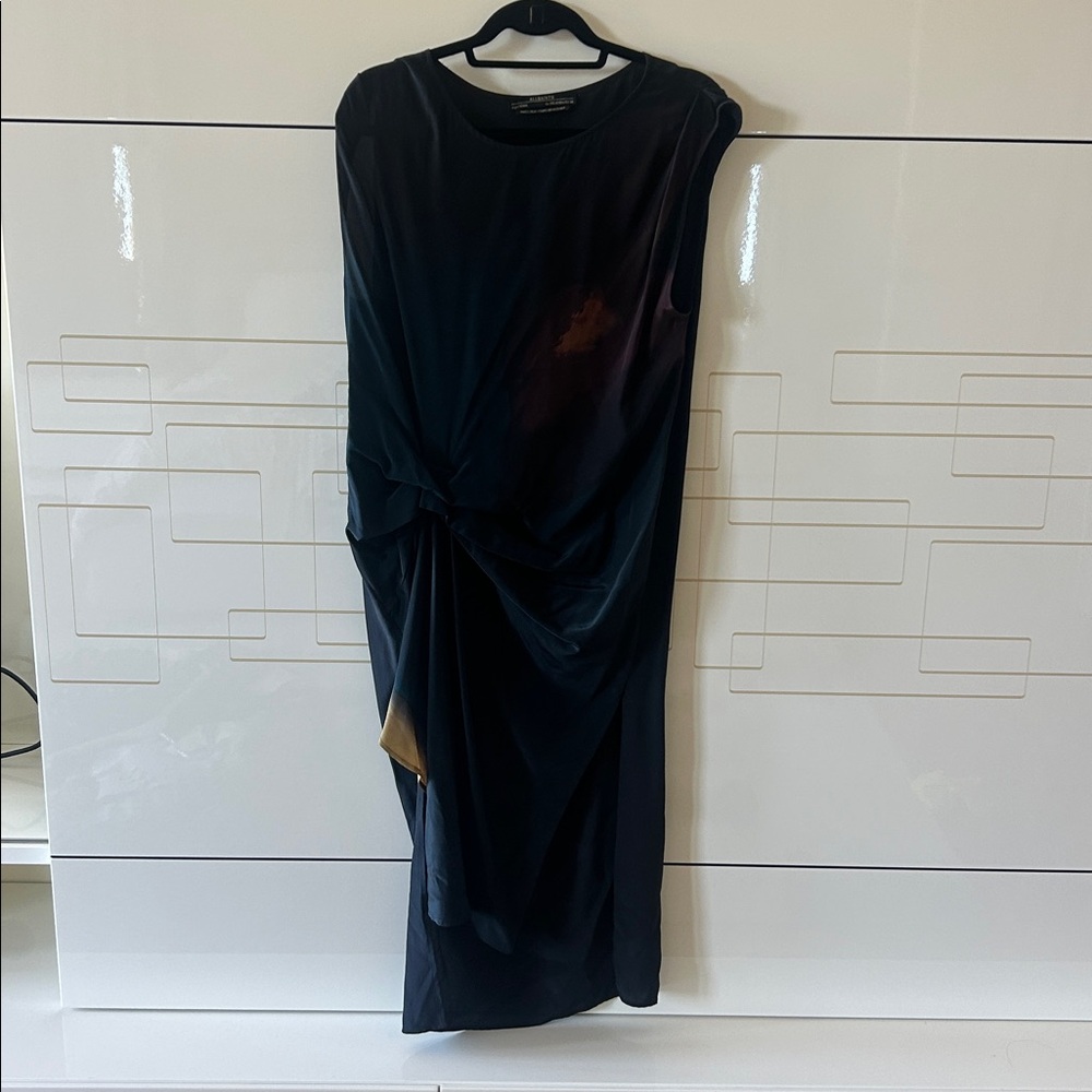 All Saints Black Silk Dress